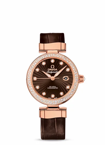 Omega LadyMatic Co-Axial 34 Red Gold / Diamond / Brown 425.68.34.20.63.002 (42568342063002)